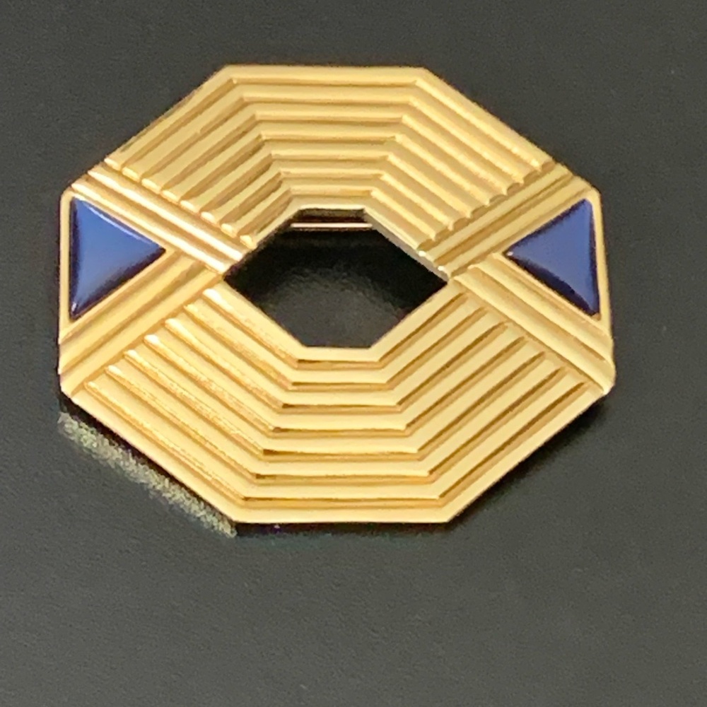 Vintage AVON Gallery Originals Blue Nile Modern Geometrical Brooch
